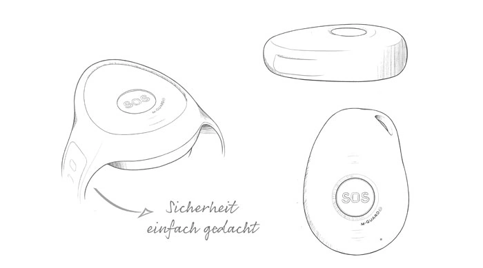 skizze des notrufarmbands
